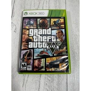 Grand Theft Auto Five Game GTA 5 Xbox 360 Disc 1 only w/Manual And Map